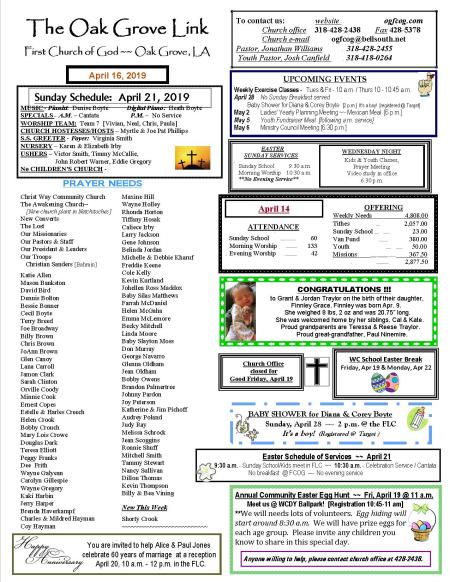 weekly update 1 pg 4-16-19 N-LETTER